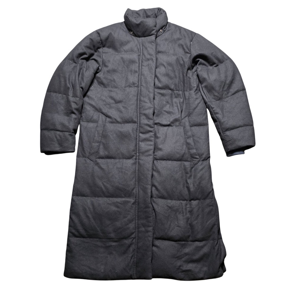 Rag & Bone Puffer Coat Black Womens Small Wool Blend Down Filled Long Parka Zip